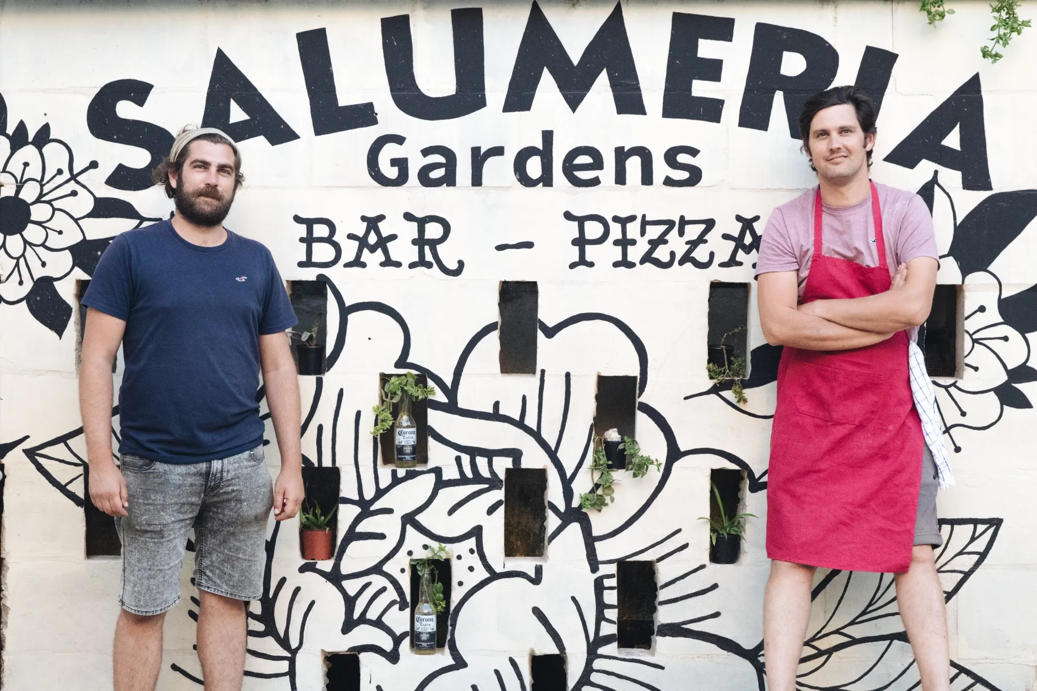 Garden construction work at Salumeria Gardens